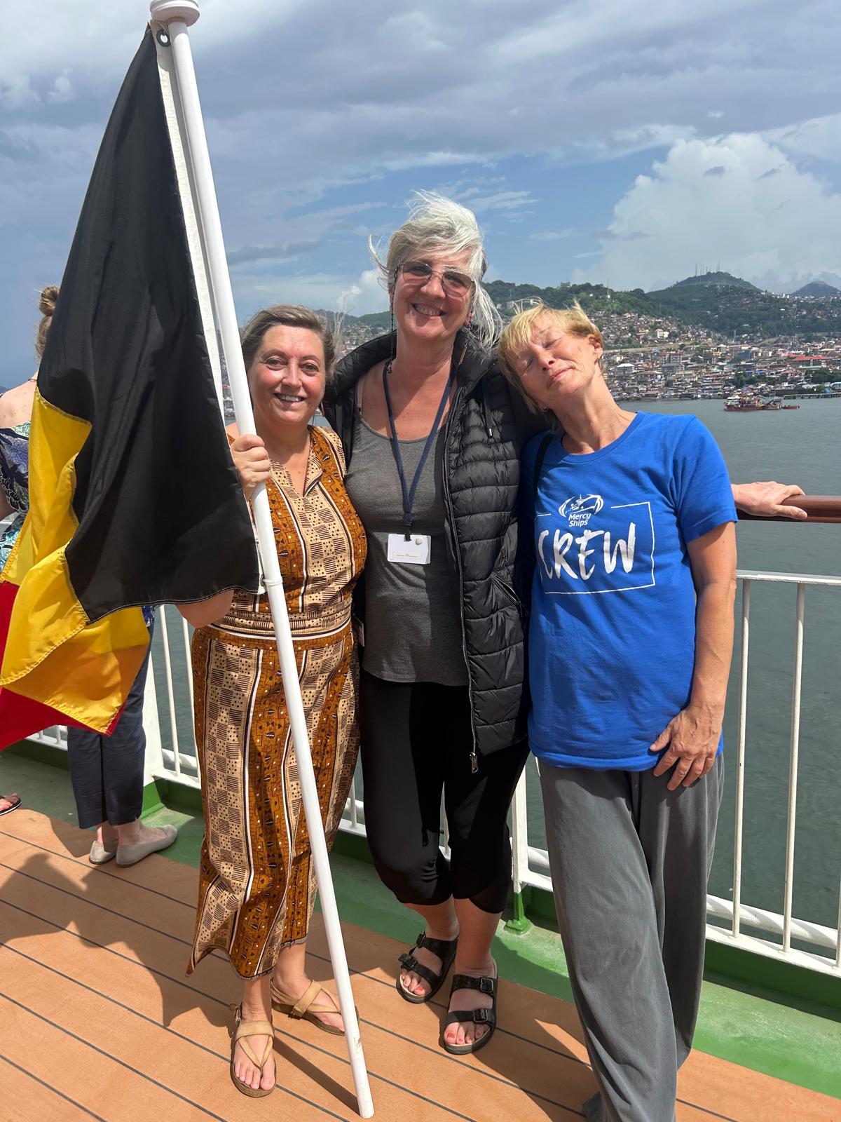 De Global Mercy ondergaat een kort onderhoud in Spanje