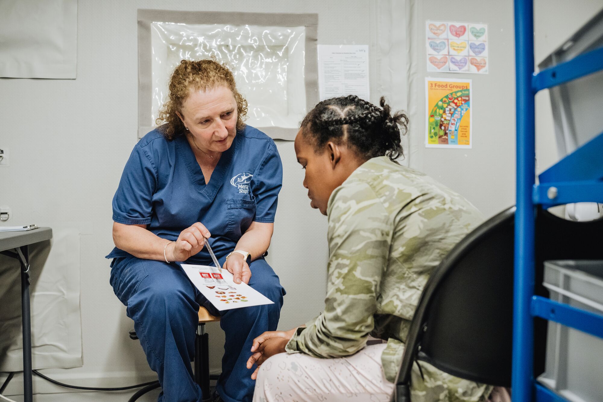 Diëtiste Pascale Berghmans aan boord bij Mercy Ships