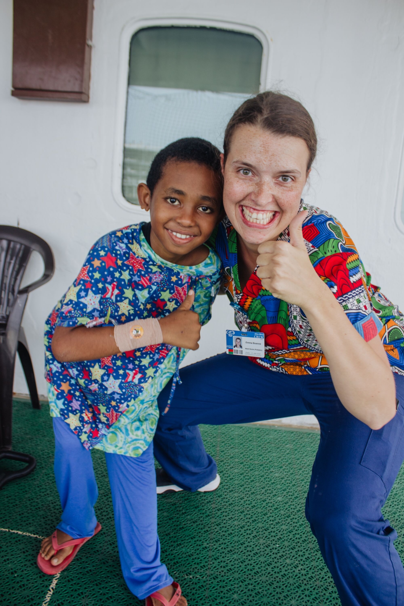 Mercy Ships-vrijwilliger Emma Boënne
