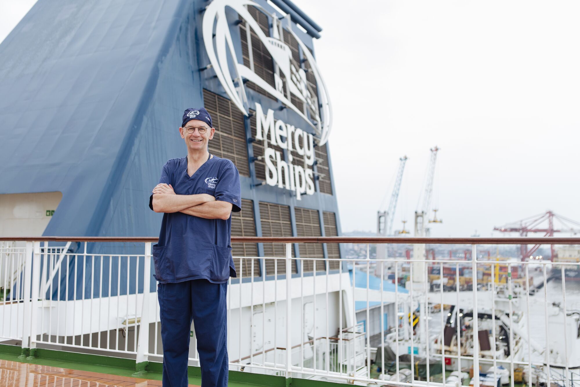 Opereren in afrika, vrijwilliger op een schip , Mercy Ships volunteer Marc Vrijwilligerswerk Afrika