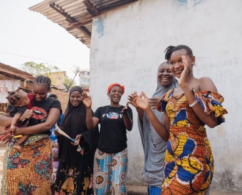 Ramatulai tijdens haar thuisbezoek